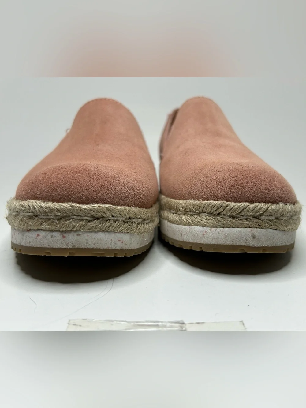 Tom’s Casual Palma Espadrille Coral Pink Flat Loafer Size W 7.5